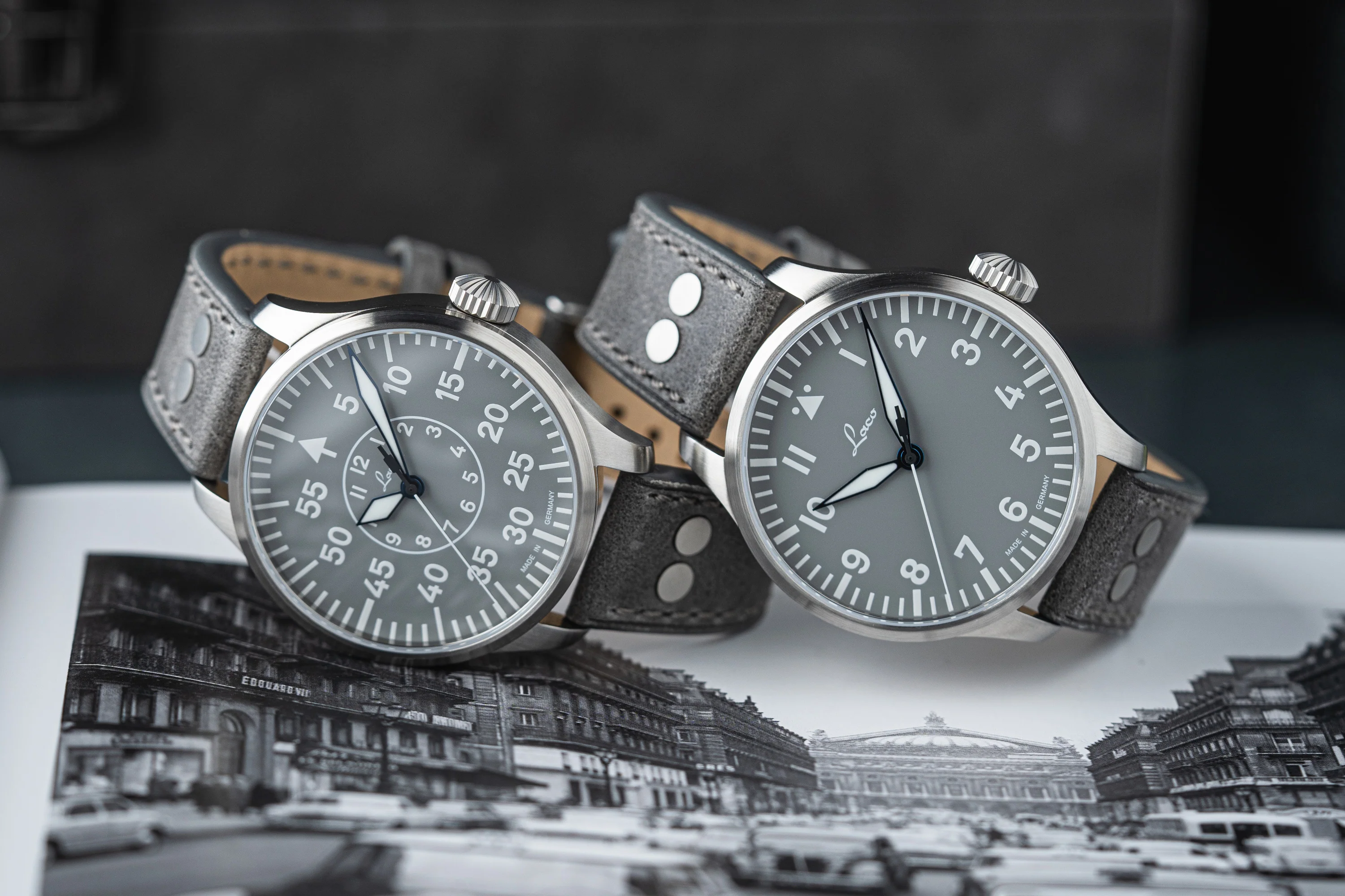 LACO PILOT WATCHES BASIC AACHEN GRAU 39 MM AUTOMATIC - Image 5